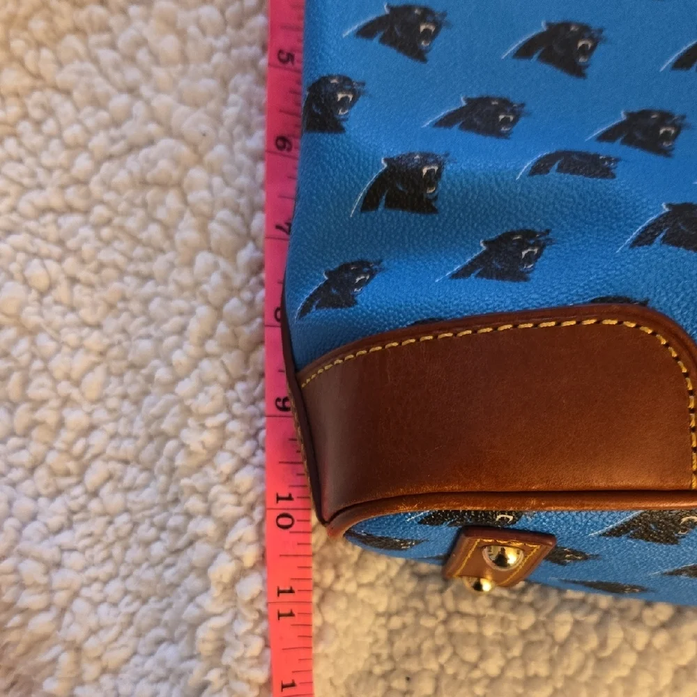 Dooney & Bourke Blue and Brown Carolina Panthers Structured Tote - Picture 9 of 12